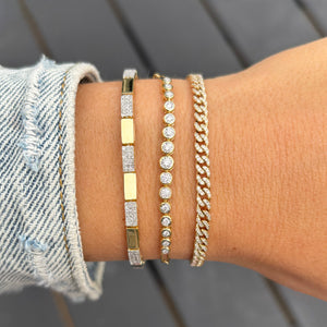 14K GOLD DIAMOND TYLER CUBAN BRACELET