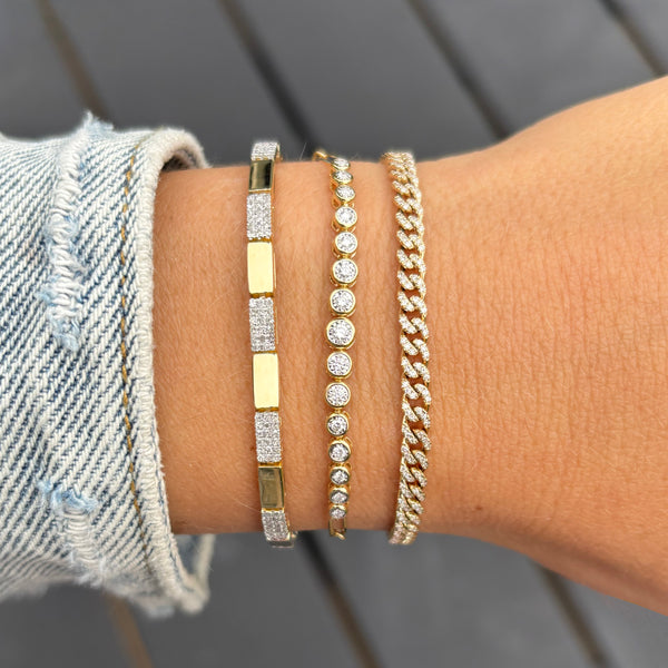 14K GOLD DIAMOND TYLER CUBAN BRACELET