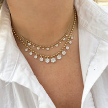 14K GOLD DIAMOND FARRAH GRADUATED NECKLACE