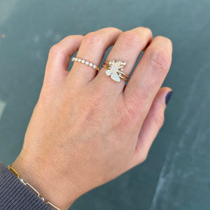 14K GOLD DIAMOND MARY BUTTERFLY RING