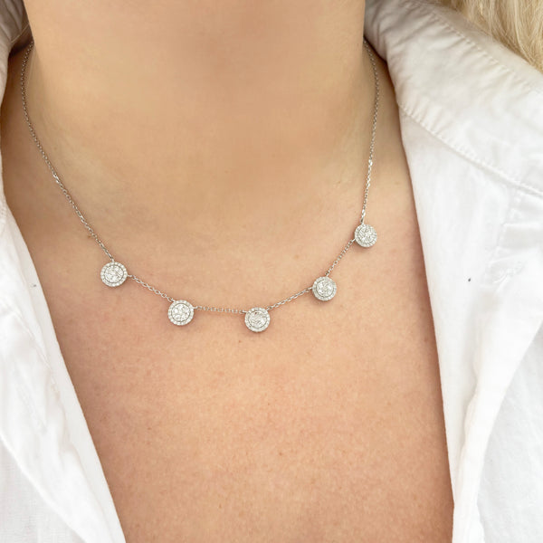 14K GOLD DIAMOND CINDY NECKLACE