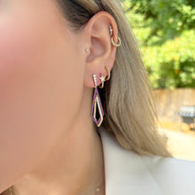 14K GOLD DIAMOND RUBY MORGAN EARRINGS