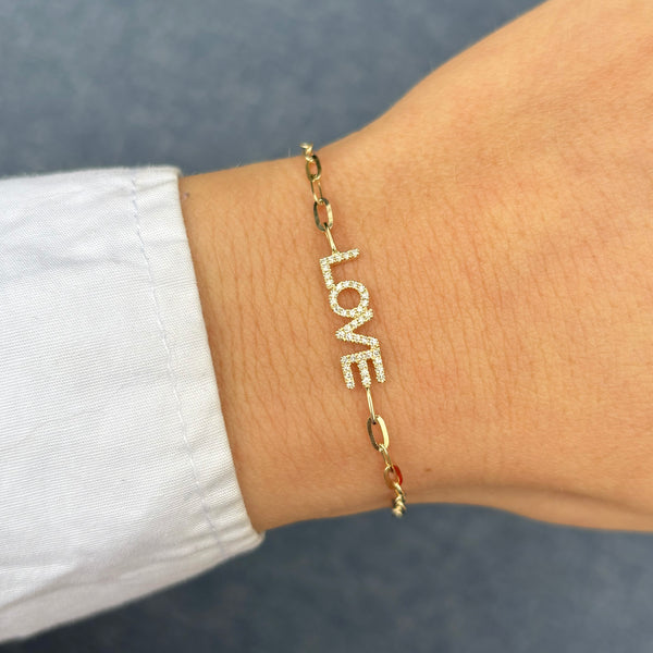 14K GOLD DIAMOND LARA LOVE BRACELET
