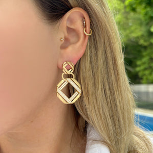 14K GOLD DIAMOND ALEXA EARRINGS