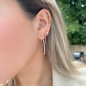 14K GOLD RUBY TYLER EARRINGS