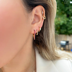 14K GOLD RUBY TYLER EARRINGS