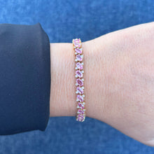 14K GOLD DIAMOND PINK SAPPHIRE ILANA BRACELET