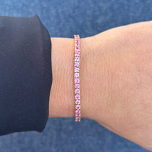 14K GOLD PINK SAPPHIRE DALIA BRACELET