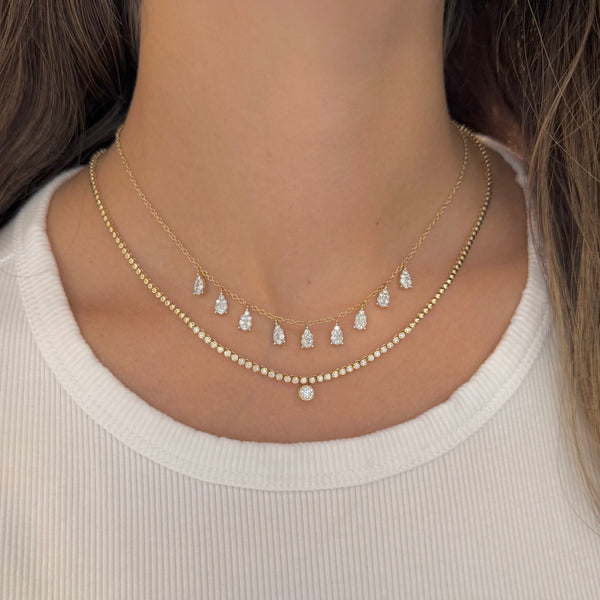 14K GOLD DIAMOND FREYA NECKLACE