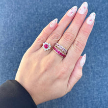 14K GOLD DIAMOND PINK SAPPHIRE RAYA RING