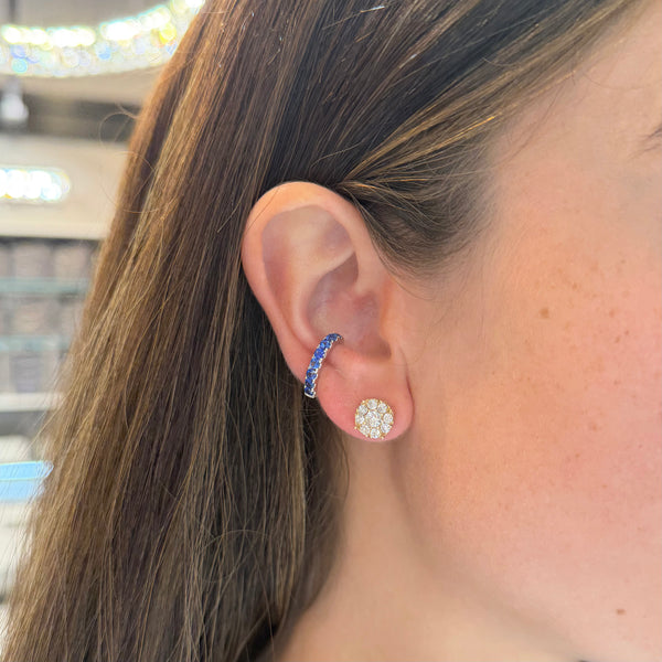 14K GOLD SAPPHIRE SARI EAR CUFF