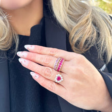 14K GOLD DIAMOND PINK SAPPHIRE RAYA RING