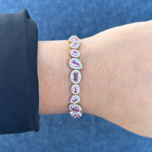 14K GOLD DIAMOND PINK SAPPHIRE CAMILLE BRACELET