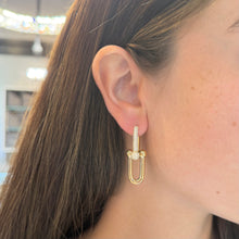 14K GOLD DIAMOND LARGE SHEVY EARRINGS