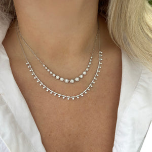 14K GOLD DIAMOND ANGIE BEZEL NECKLACE