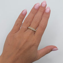 14K GOLD DIAMOND MOTHER OF PEARL LISETTE RING