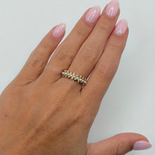 14K GOLD DIAMOND MOTHER OF PEARL LISETTE RING
