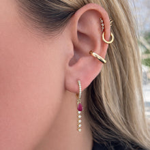 14K GOLD DIAMOND RUBY LIZETTE EARRINGS