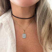 14K GOLD BLACK LEATHER CORD NECKLACE
