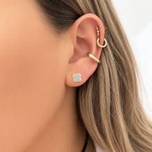 14K GOLD DIAMOND JESSIE CLOVER STUDS