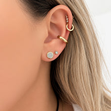 14K GOLD DIAMOND JESSIE ROUND STUDS