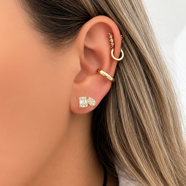 14K GOLD DIAMOND KERI STUDS