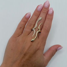 14K GOLD DIAMOND BRANA SNAKE RING
