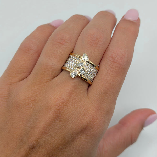14K GOLD DIAMOND CARMEN RING