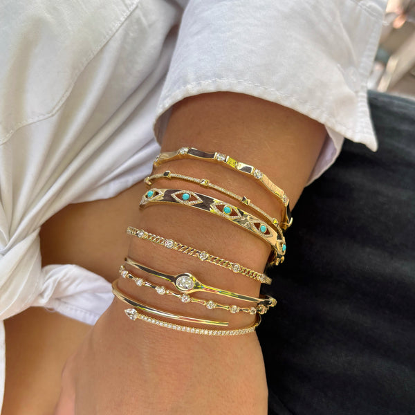 14K GOLD DIAMOND FRANKIE BANGLE