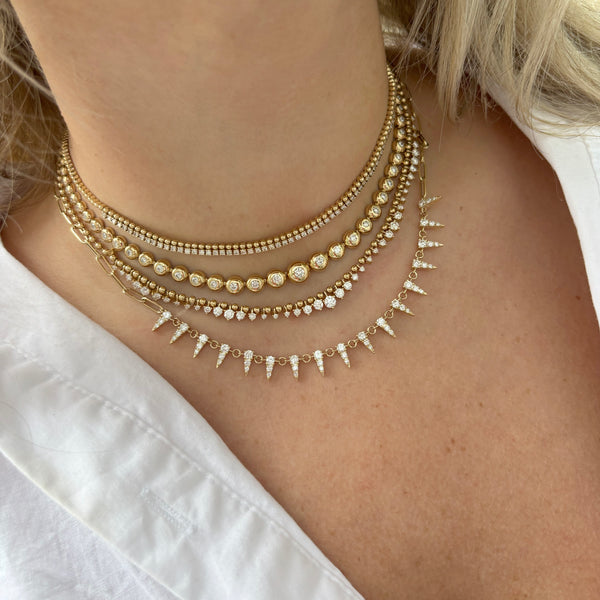 14K GOLD DIAMOND STASSI BUBBLE NECKLACE