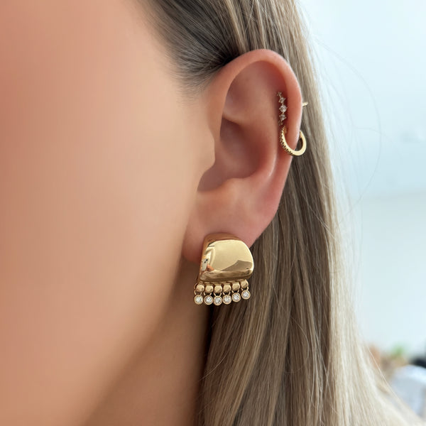 14K GOLD DIAMOND MORGAN EARRINGS