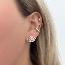 14K GOLD DIAMOND DAHLIA EARRINGS