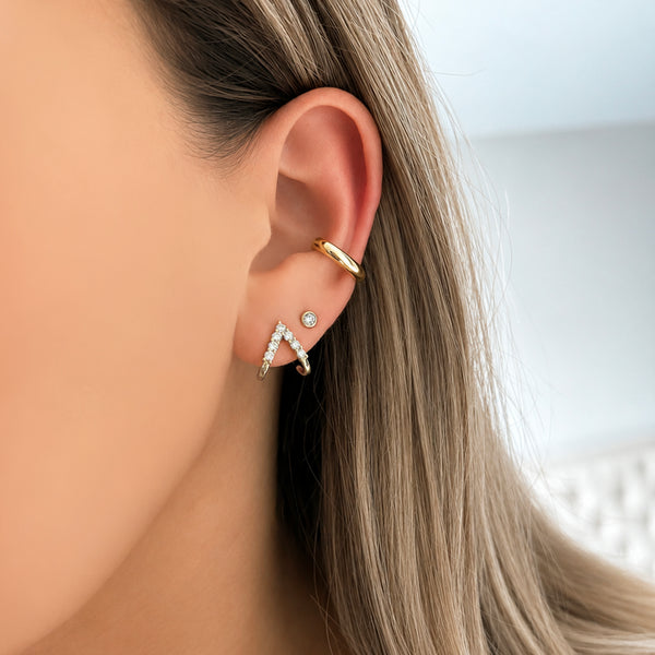14K GOLD DIAMOND SHERI EARRINGS