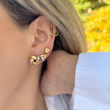 14K TWO-TONE GOLD XL KNOT STUDS