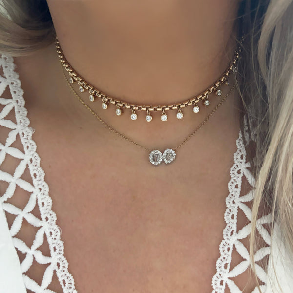 14K GOLD DIAMOND AUDREY NECKLACE