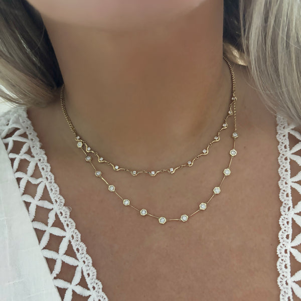 14K GOLD DIAMOND EYDIE NECKLACE