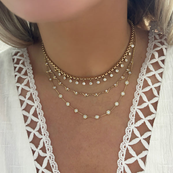 14K GOLD DIAMOND LANI NECKLACE