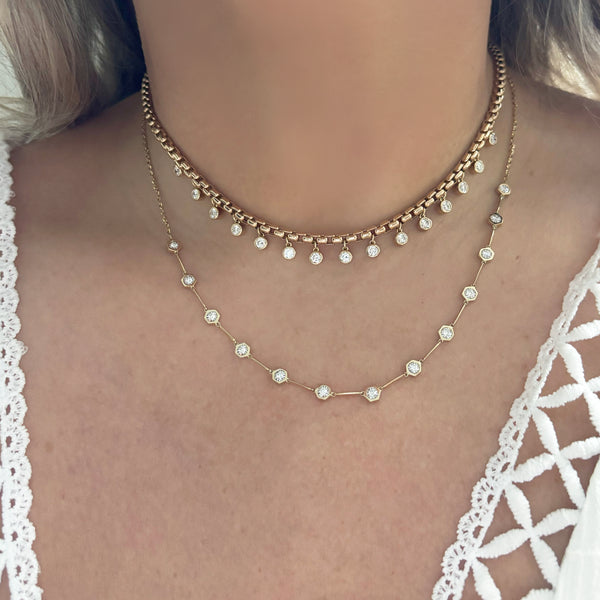 14K GOLD DIAMOND SHANNON NECKLACE
