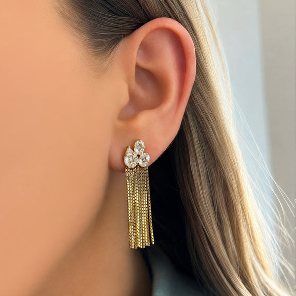 14K GOLD DIAMOND HEIDI EARRINGS
