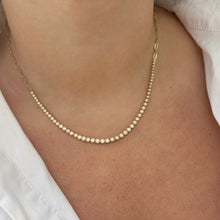 14K GOLD DIAMOND ZOE BEZEL NECKLACE