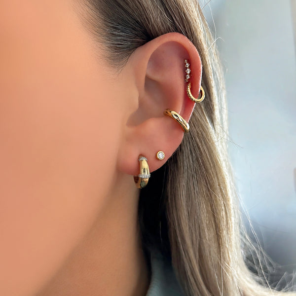 14K GOLD DIAMOND CHELLA HUGGIES