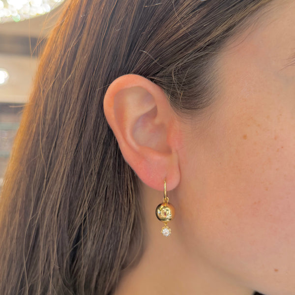 14K GOLD DIAMOND RENEE EARRINGS