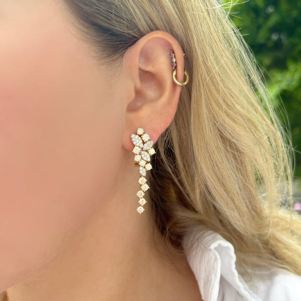 14K GOLD DIAMOND SHAINA EARRINGS