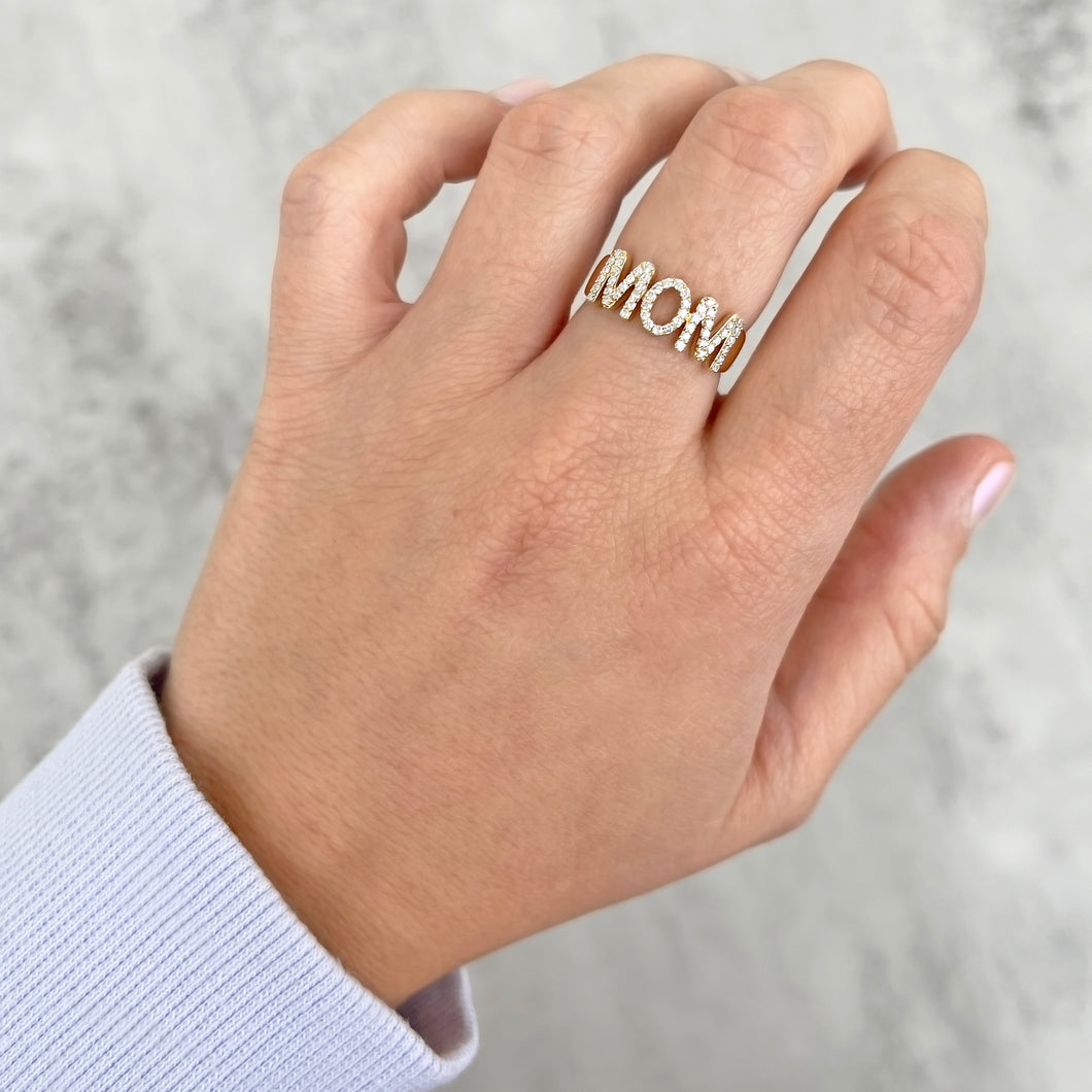 14K GOLD DIAMOND MOM RING – Jen K Online - Main Image