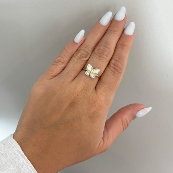 14K GOLD DIAMOND BAYLA BUTTERFLY RING