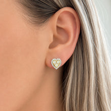 14K GOLD DIAMOND BLAIRE HEART STUDS