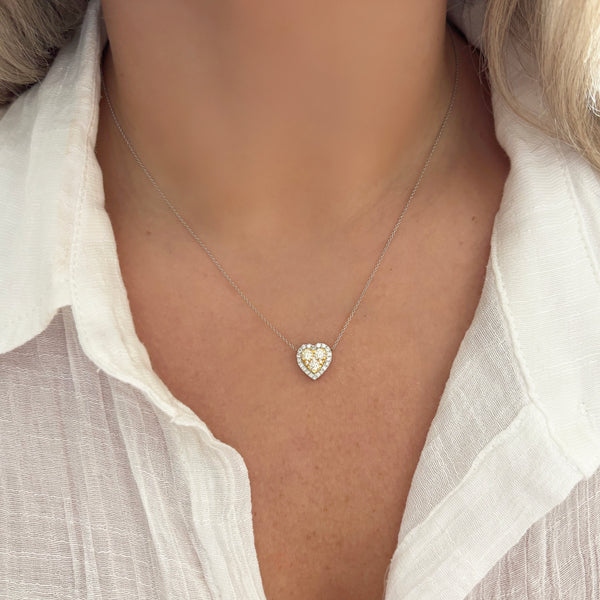 14K GOLD DIAMOND BLAIRE HEART NECKLACE