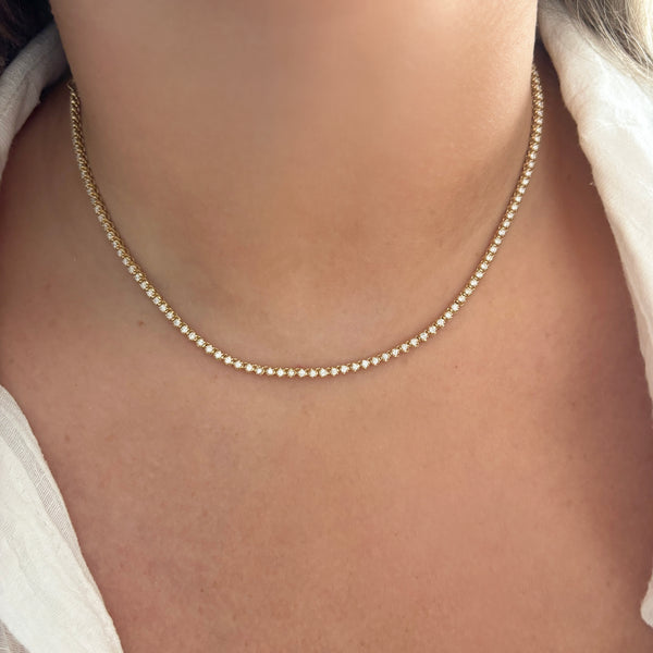 14K GOLD 1.16 CT DIAMOND ADDISON CHOKER NECKLACE