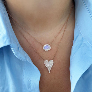 14K GOLD DIAMOND MEDIUM JANINE HEART NECKLACE