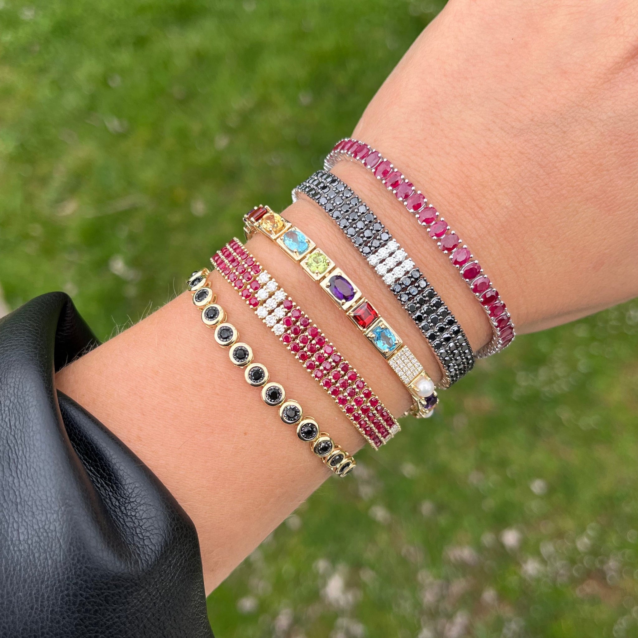 Jewelry Bracelets Black Diamond Bracelet From 14 Carat 14K GOLD